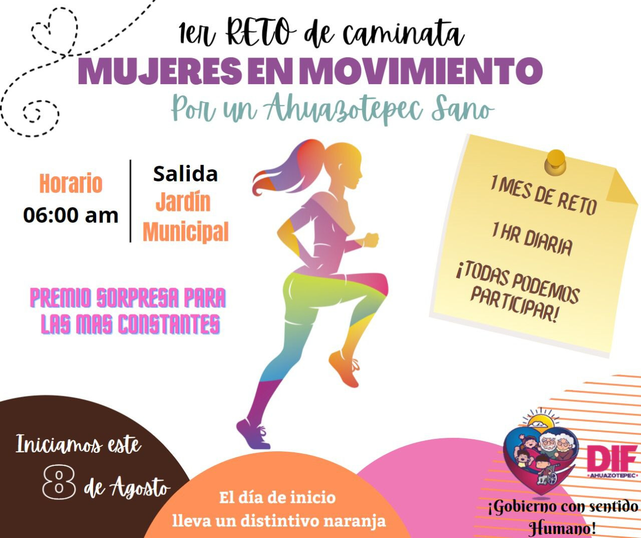 1ER RETO DE CAMINATA MUJERES EN MOVIMIENTO "POR UN AHUAZOTEPEC SANO"